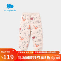 丽婴房 童装儿童裤子男女宝宝保暖羽绒裤冬装柔软防风裤保暖裤子 米白色 90CM/2岁