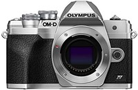 OLYMPUS 奥林巴斯 E-M10 Mark IV 银色微型三分之四系统相机 20MP 传感器 5 轴图像稳定 4K 视频 Wi-Fi