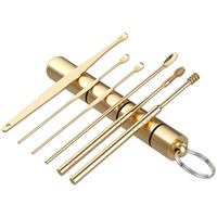 掏耳朵家用扣淘抠耳屎的采耳工具螺旋专业挖耳勺六件套装