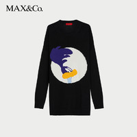 MAX&Co. 麦克斯蔻 &CO.LLABORATION LOONEY TUNES 胶囊系列 女士圆领毛衣 8361024102003 黑色 L