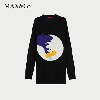 MAX&Co. 麦克斯蔻 &CO.LLABORATION LOONEY TUNES 胶囊系列 女士圆领毛衣 8361024102003 黑色 XS