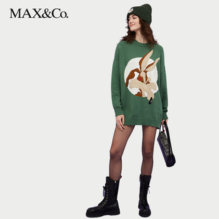 MAX&Co. 麦克斯蔻 &CO.LLABORATION LOONEY TUNES 胶囊系列 女士圆领毛衣 8361024102003 绿色 S