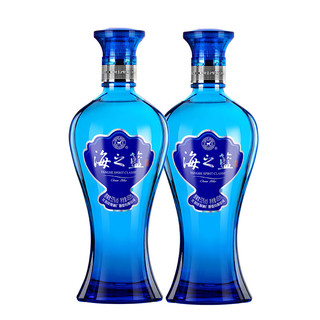 洋河海之蓝52度480mL礼盒装 洋河酒厂 蓝色经典白酒 52度 480mL 2瓶 元旦版