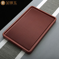 金镶玉 德国32支电胶木茶盘茶托  家用实木耐用单层茶台排水式功夫茶具 经典电木茶盘（红色）70*40