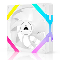 金河田 艾尔登FZ-L12 白色正叶 12CM电脑机箱散热风扇 ARGB5V3针接口 PWM温控 大风压低噪音