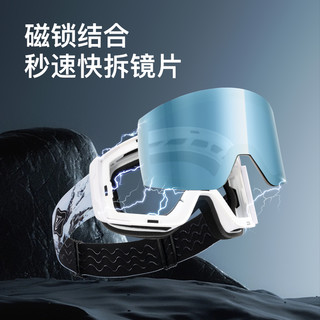GOLOVEJOY 滑雪眼镜男女柱面大视野单双板滑雪镜双层防雾可拆卸换镜片TYJ08