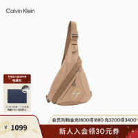 Calvin Klein Jeans24春夏男士经典标牌便携出行斜挎包胸包新年HH3866 220-卡其 OS