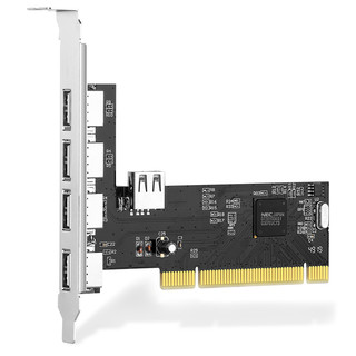 moge 魔羯 MC1013 PCI转USB2.0五口扩展卡/转接卡 台式电脑主机后置5口USB2.0扩展