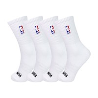 NBA 2双装绣标男士袜子高筒休闲运动袜子男袜篮球袜子男长筒四季棉袜