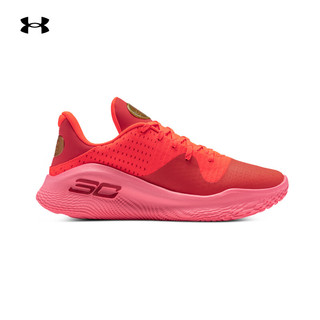 安德玛（UNDERARMOUR）秋冬库里Curry 4 Low FloTro男女运动篮球鞋3026620 红色600 44