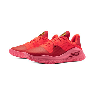 安德玛（UNDERARMOUR）秋冬库里Curry 4 Low FloTro男女运动篮球鞋3026620 红色600 44