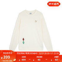 彪马（PUMA）【CNY】 男女同款秋冬运动圆领卫衣 BZ TOH CREW 625834 白色-65 S(170/92A)