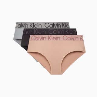 卡尔文·克莱恩 Calvin Klein CK内衣女士三条装循环大LOGO舒适透气比基尼三角内裤QP2820O