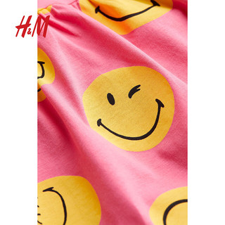H&M HM童装女童裙子印花连衣裙1123958 粉红色/SmileyWorld 140/68