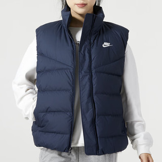 耐克（NIKE）女装 2024春季保暖运动服时尚立领羽绒服马甲背心外套 FZ1104-451 L(165/88A)