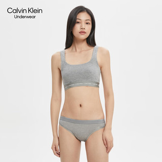 Calvin Klein内衣女士循环LOGO舒适可卸衬垫无钢圈棉质透气文胸QP2630O P7A-椰青灰 S