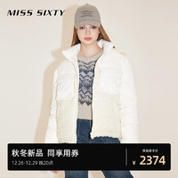 MISS SIXTY羽绒服女立领可拆帽拼接花式呢小香风保暖 白色 XS