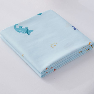 MERCURY 水星家纺 100全棉抗菌床单单件A类儿童卡通纯棉被单蓝色