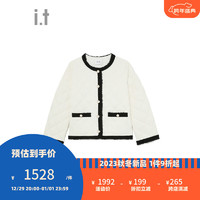 b+ab it 女装绗缝羽绒外套精致时尚圆领羽绒服F173AIL IVX/白色 XS