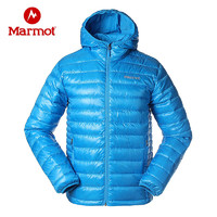 土拨鼠（Marmot）秋冬户外男鹅绒服700蓬连帽保暖超轻羽绒服81225 天蓝065 XL