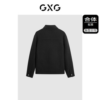 GXG男装 多色高雅翻领短大衣 冬季GEX10629414 黑色 180/XL