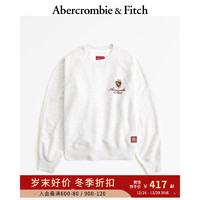 Abercrombie & Fitch 女装 美式复古休闲新年logo圆领卫衣 355481-1 浅灰色 XXS (160/80A)