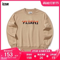 izzue 伊苏 女装圆领卫衣冬季休闲简约字母装饰合身3198W0F