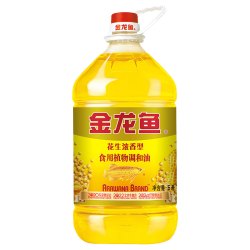 金龙鱼花生浓香型食用植物调和油5l升装大桶家用食用油色拉油