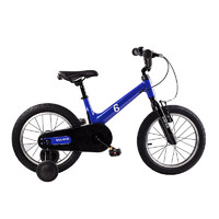 CUBHO 儿童自行车16寸橡胶充气轮脚踏车4-6-8岁小孩生日礼物单车 紫蓝