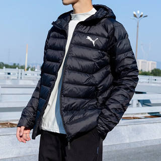 PUMA 彪马 羽绒服男装 2024春户外防风运动服舒适休闲外套 672911-01/轻薄款/ M