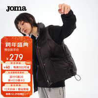 JOMA羽绒马甲女外穿90白鸭绒防风保暖运动羽绒服女冬季外套 运动服饰 黑色 L