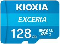 Kioxia 128GB microSD Exceria 闪存卡带适配器 U1 R100 C10 全高清高速读取速度 100MB/s LMEX1L128GG2