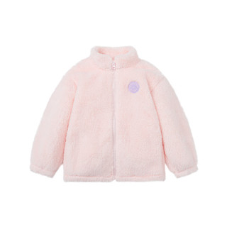 森马（Semir）童装儿童外套20女童温暖珊瑚绒男童宝宝洋气上衣 梦幻粉60360 130cm