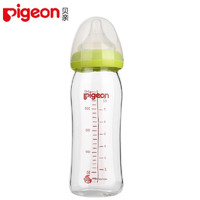 移动端、京东百亿补贴：Pigeon 贝亲 宽口径奶瓶 玻璃材质  240ml绿色 M奶嘴
