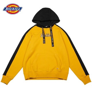 Dickies 帝客 字母印花拼色口袋连帽卫衣 男装 DK008088 黄色 S