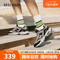 SKECHERS 斯凯奇 秋冬运动鞋厚底增高老爹鞋男休闲鞋237067木炭色/黑色/CCBK40