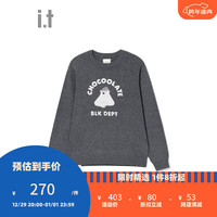 :CHOCOOLATE it 男装圆领针织衫青春气质薄毛衣4173XF GYB/灰色 S