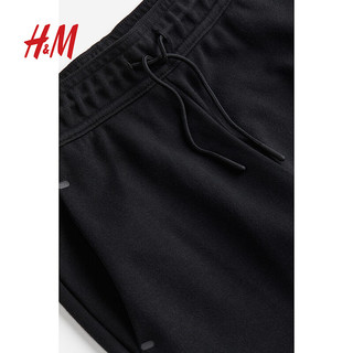 H&M童装男童长裤DryMove™运动慢跑裤1176365 黑色 110/50