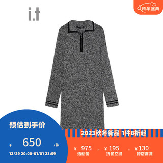 tout a coup it 女装长袖针织连衣裙优雅气质347AW3L GY2/灰色 XS