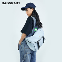 BAGSMART up系列 男女款单肩斜挎包 BM0110009AN 经典黑 大号