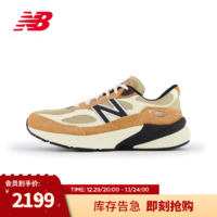 NEW BALANCE 男鞋女鞋990V6系列美产复古拼接运动休闲鞋 米色/浅粉桔 U990TO6 46.5 (脚长30cm)