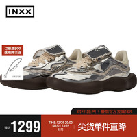 英克斯（inxx）造强 时尚潮牌潮流简约低帮休闲鞋ZQD0400004 银色 36