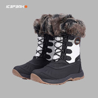 ICEPEAK 新款秋冬时尚潮流舒适透气女款雪地靴滑雪鞋 白色 39