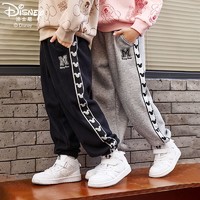 抖音超值购：Disney 迪士尼 儿童裤子加绒加厚条纹休闲裤DB321YW14