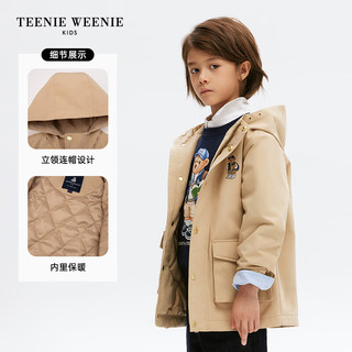 Teenie Weenie Kids小熊童装24早春男女童连帽三防棉服 粉色 120cm