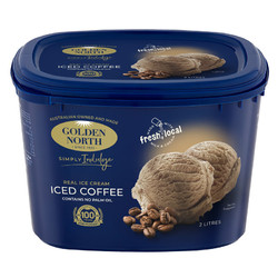 Golden North 金诺斯 金若丝 冰咖啡味冰淇淋 2L*1桶/940g 家庭装鲜奶冰激凌