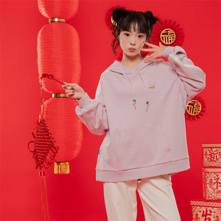 彪马（PUMA）女装 2024春季跑步运动服户外时尚休闲毛圈套衫连帽卫衣 627269-60 XS(150/76)