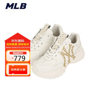 MLB 美职棒（MLB）男女老爹鞋厚底增高复古老花休闲鞋 3ASHCM01N-50IVS 240/38