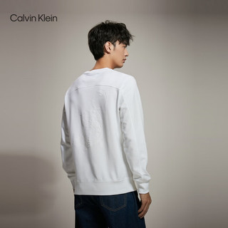 Calvin Klein【龙年系列】 Jeans24春季男女新年红龙纹印花纯棉卫衣J400354 YAF-月光白 XXL