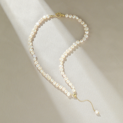 dara 戴拉 小巴洛克天然淡水珍珠高级感项链法式时尚气质短锁骨链